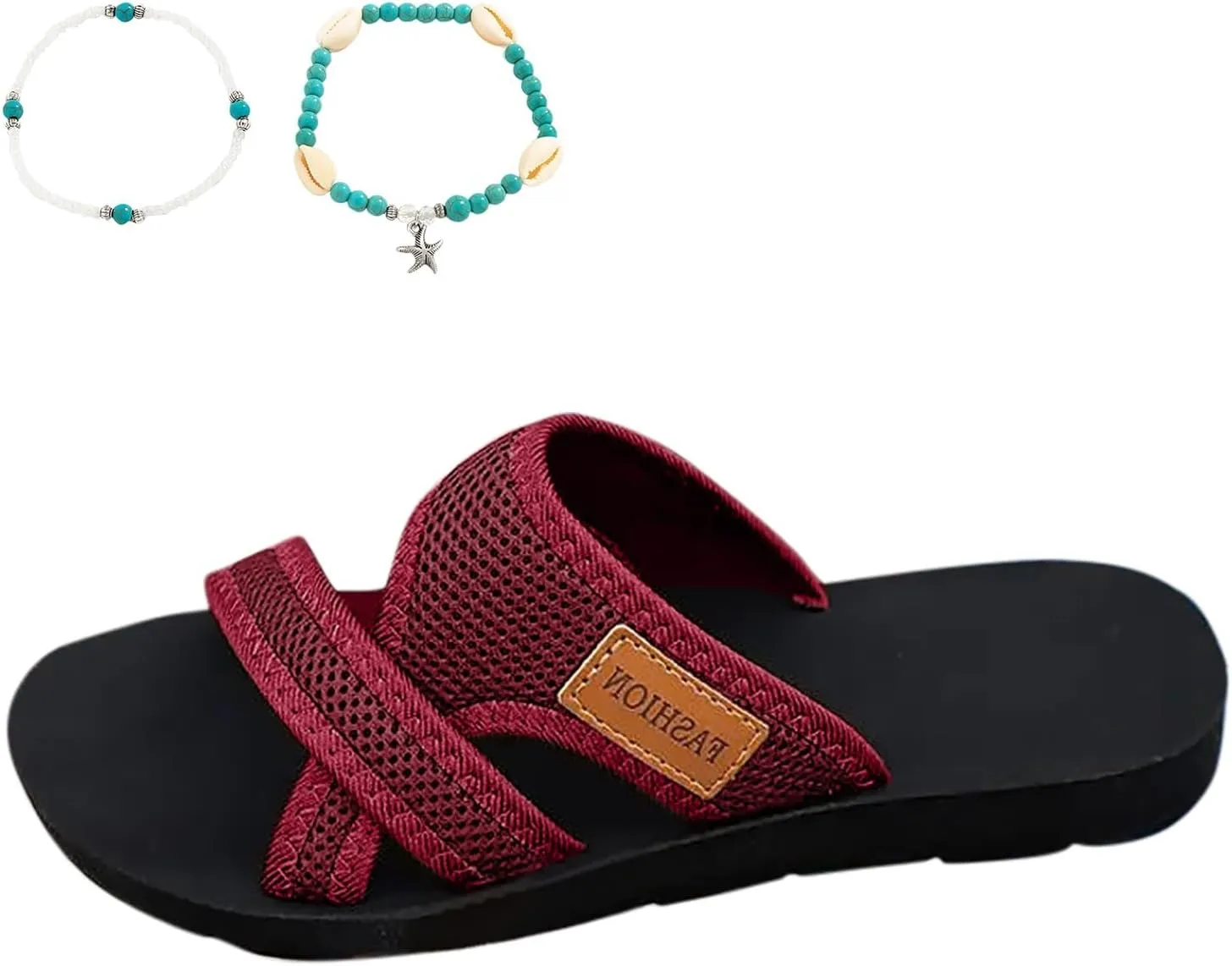 Orthopedic Sandals for Women Hollow Mesh Slide Sandals Arch Support Sandal Comfortable Beach Slippers