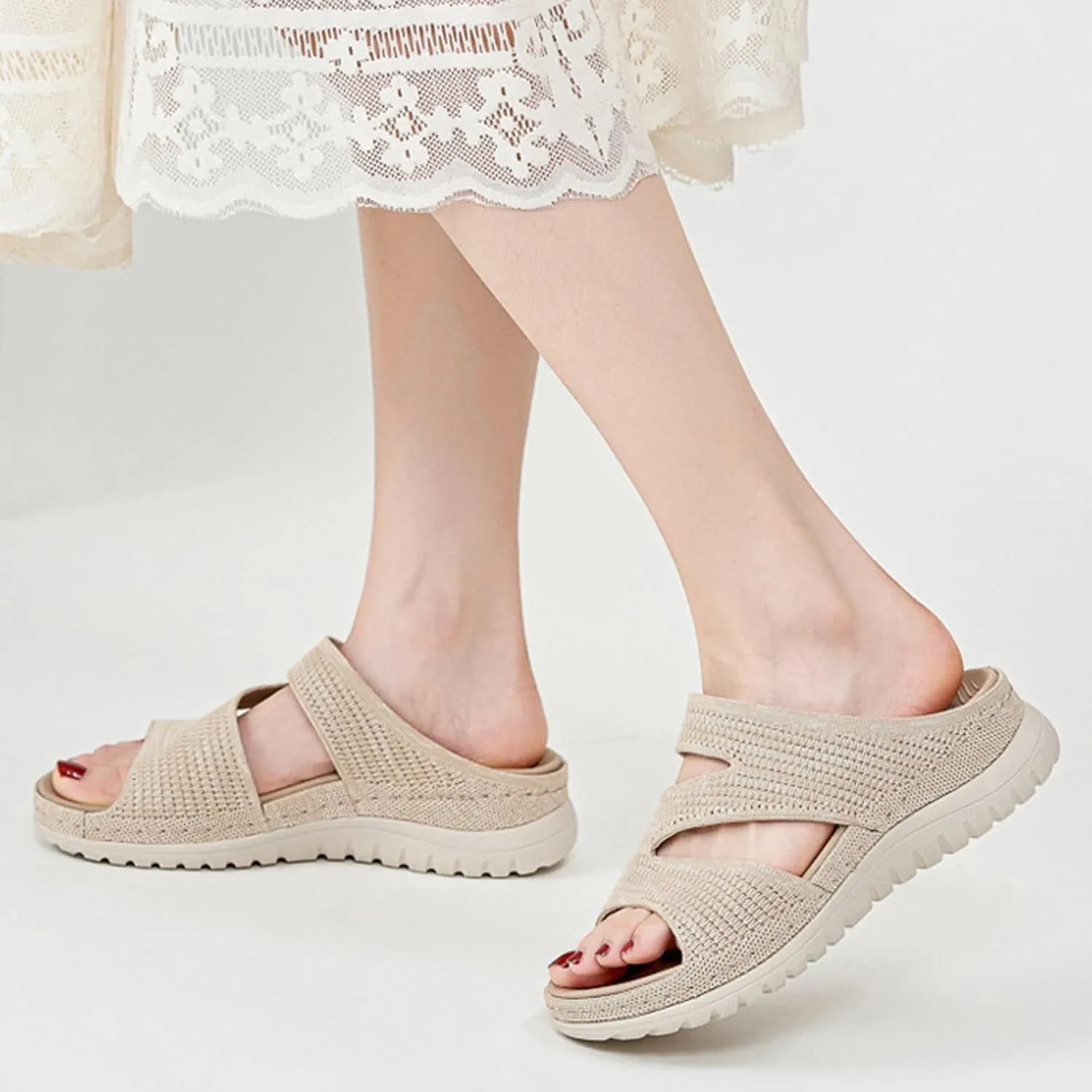 Orthopedic Wedge Sandals for Women Women Arch Support Walking Sandals Comfortable Orthotic Sandal Orthopedic Slide