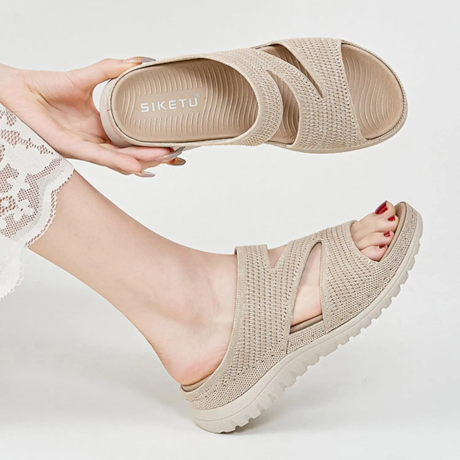 Orthopedic Wedge Sandals for Women Women Arch Support Walking Sandals Comfortable Orthotic Sandal Orthopedic Slide