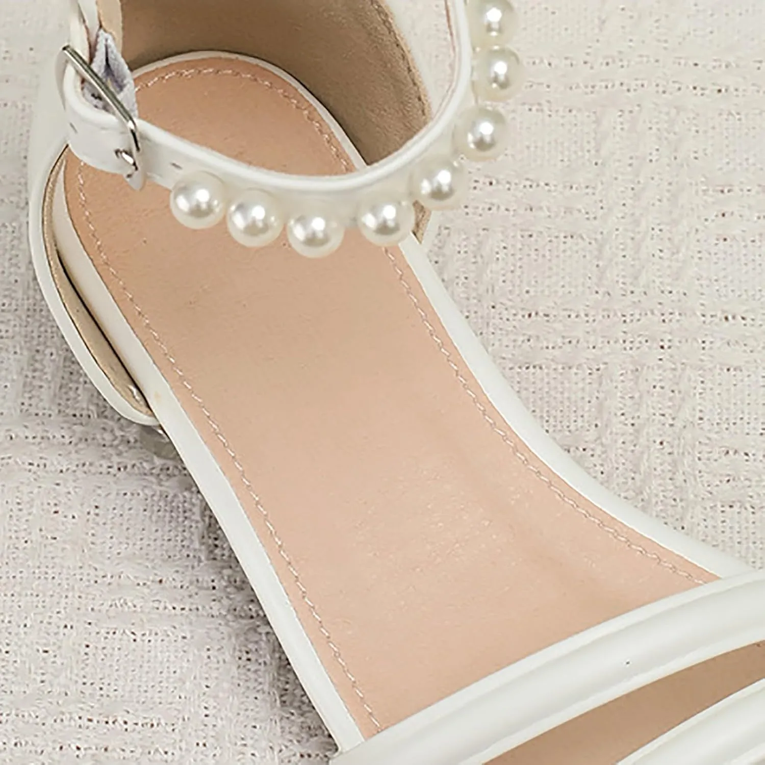 Party Glitter Shoes for Kids Toddler Girls Shoes Sandals Summer Fashion Pearl Middle And Large Children Open Toe Student Girl Wedding Party for Toddler Big Kid