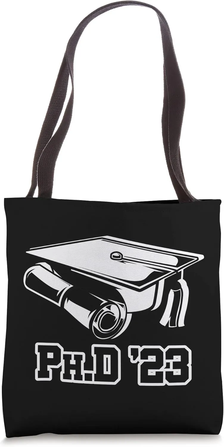 PhD 2023 doctor hat with doctorate for graduation doctor Tote Bag