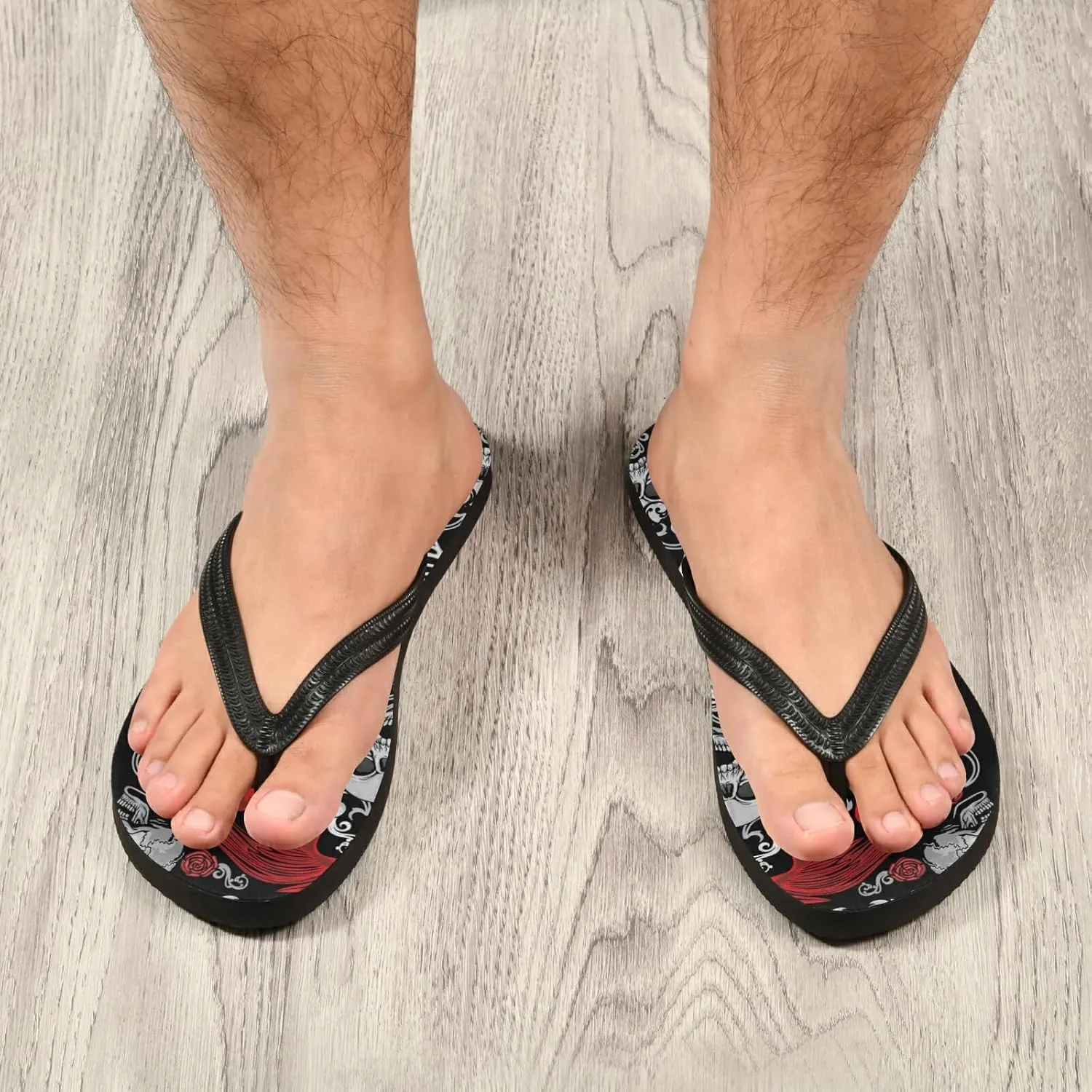 Poeticcity Flip Sandal Men Women Flip Flops for Hotel Spa Home Slippers Bedroom Travel S-XXL