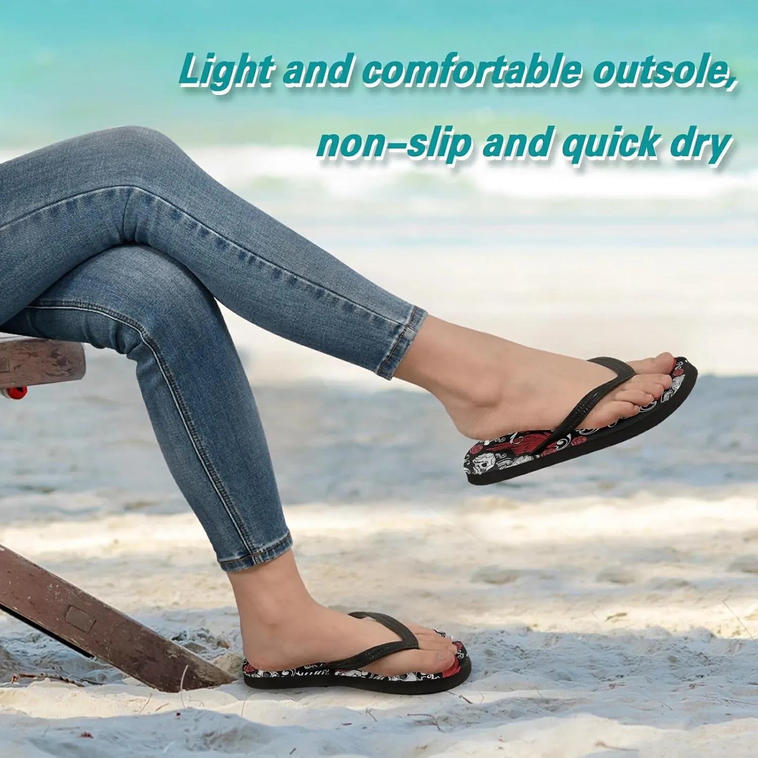 Poeticcity Flip Sandal Men Women Flip Flops for Hotel Spa Home Slippers Bedroom Travel S-XXL