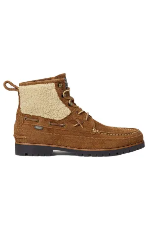 Polo Ralph Lauren Suede & Vegan Shearling Mid Boots Teak
