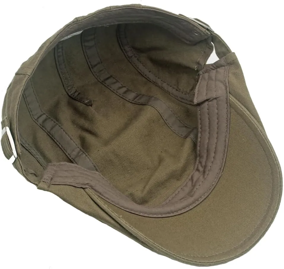 Quanhaigou Men's Cotton Flat Ivy Gatsby Newsboy Driving Hat Adjustable Irish Cabbie Ivy Driving Hunting Cap