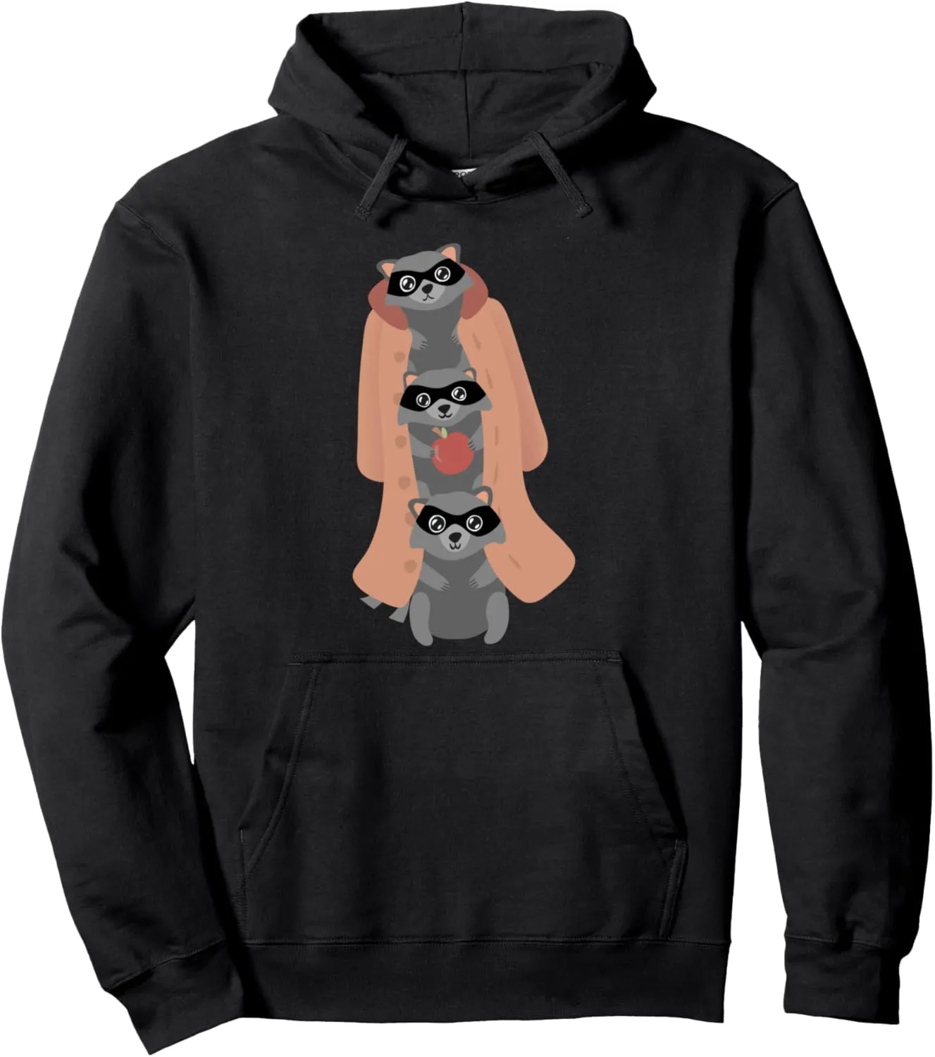 Raccoons in a Trench Coat - Funny Trash Pandas Pullover Hoodie