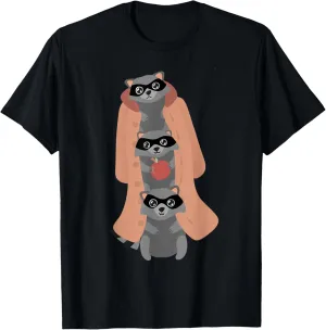 Raccoons in a Trench Coat - Funny Trash Pandas T-Shirt