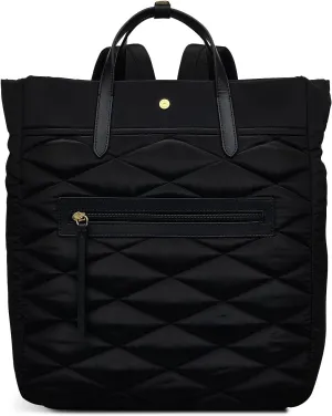 RADLEY London Haymarket Lane Responsible Womens Large Recycled Fabric Ziptop Backpack, Black