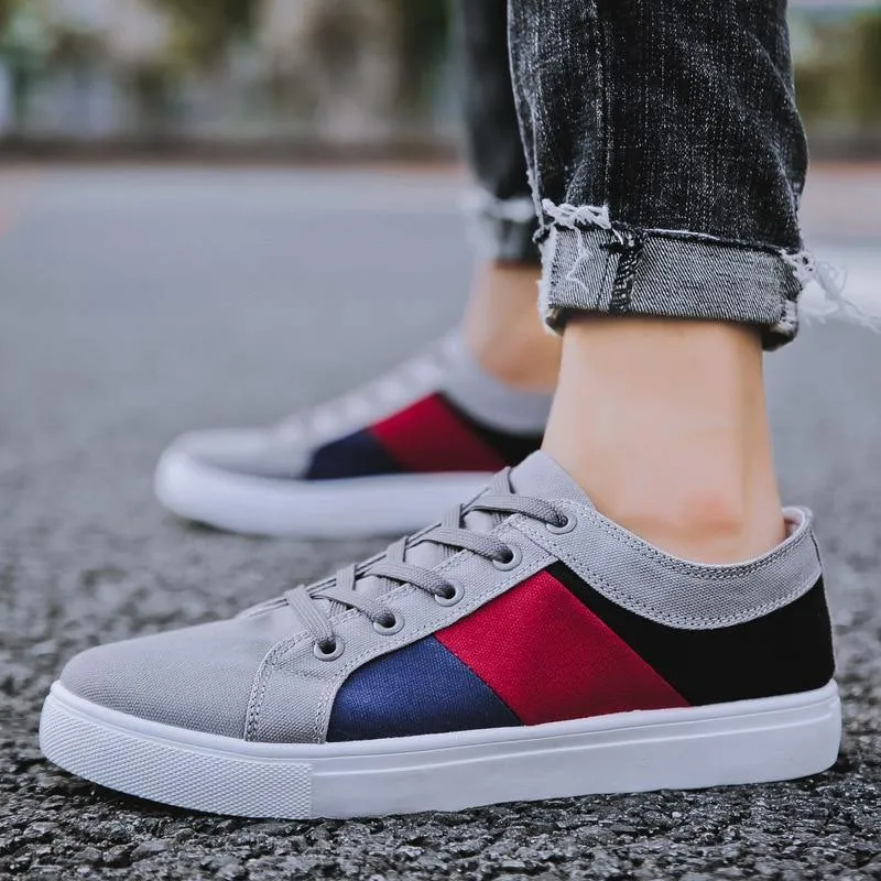 REETENE Men's Casual Flat Canvas Shoes