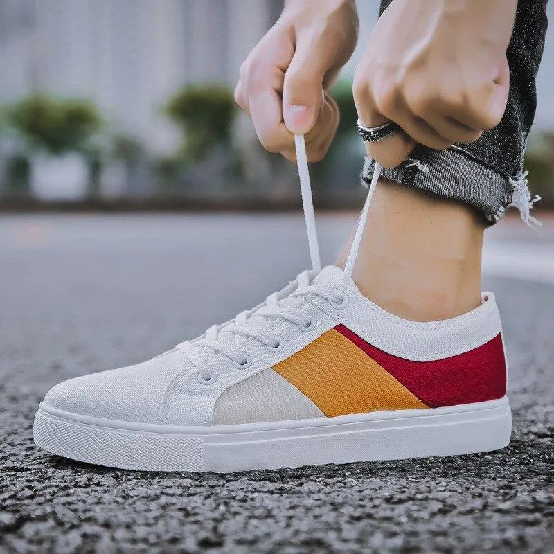 REETENE Men's Casual Flat Canvas Shoes