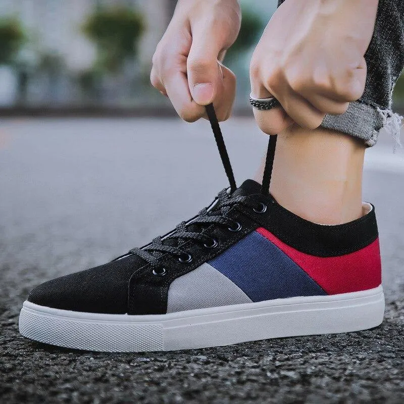 REETENE Men's Casual Flat Canvas Shoes