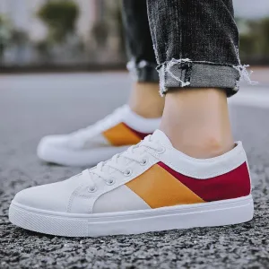 REETENE Men's Casual Flat Canvas Shoes