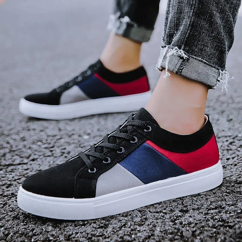 REETENE Men's Casual Flat Canvas Shoes