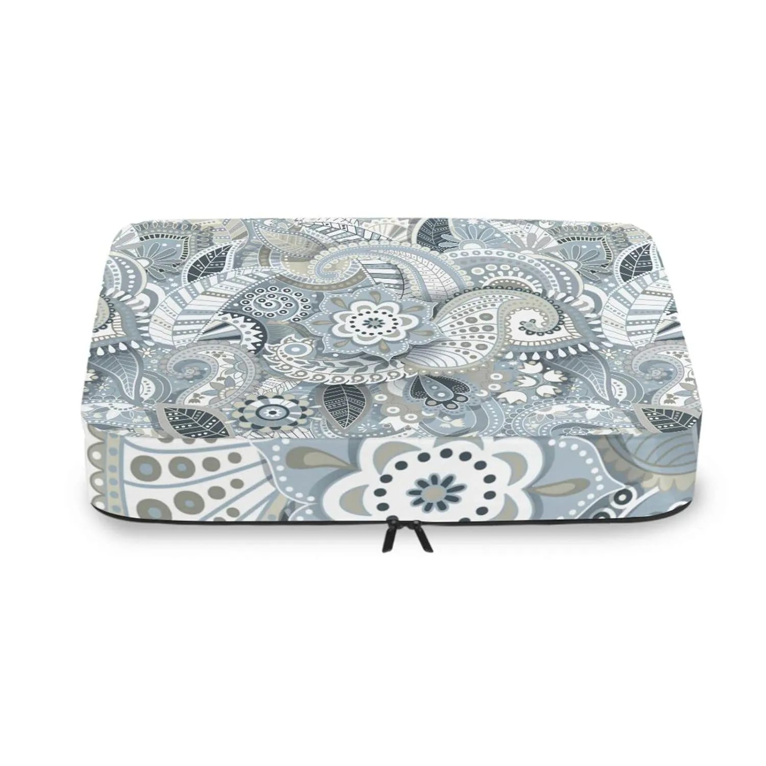 Retro Traditional Ancient Asian Elements Paisley Floral Flowers 4 Set Packing Cubes, Travel Packing Organizers, 600D Oxford Cloth Toiletry Storage Bag, Luggage Mesh Bags for Accessories