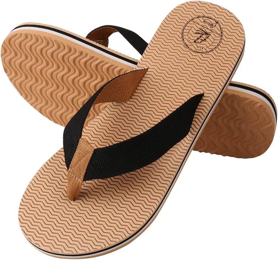ROXIE Summer Beach Slippers Flip Flops for Women Non Slip Thong Sandals with Arch Support