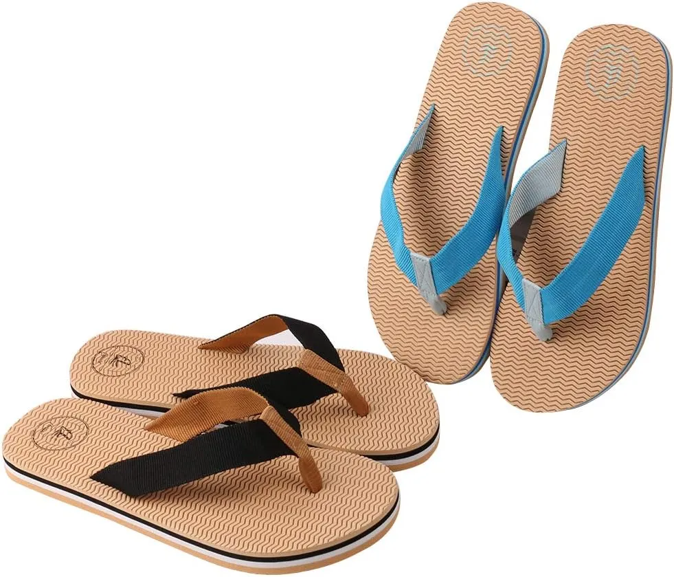ROXIE Summer Beach Slippers Flip Flops for Women Non Slip Thong Sandals with Arch Support
