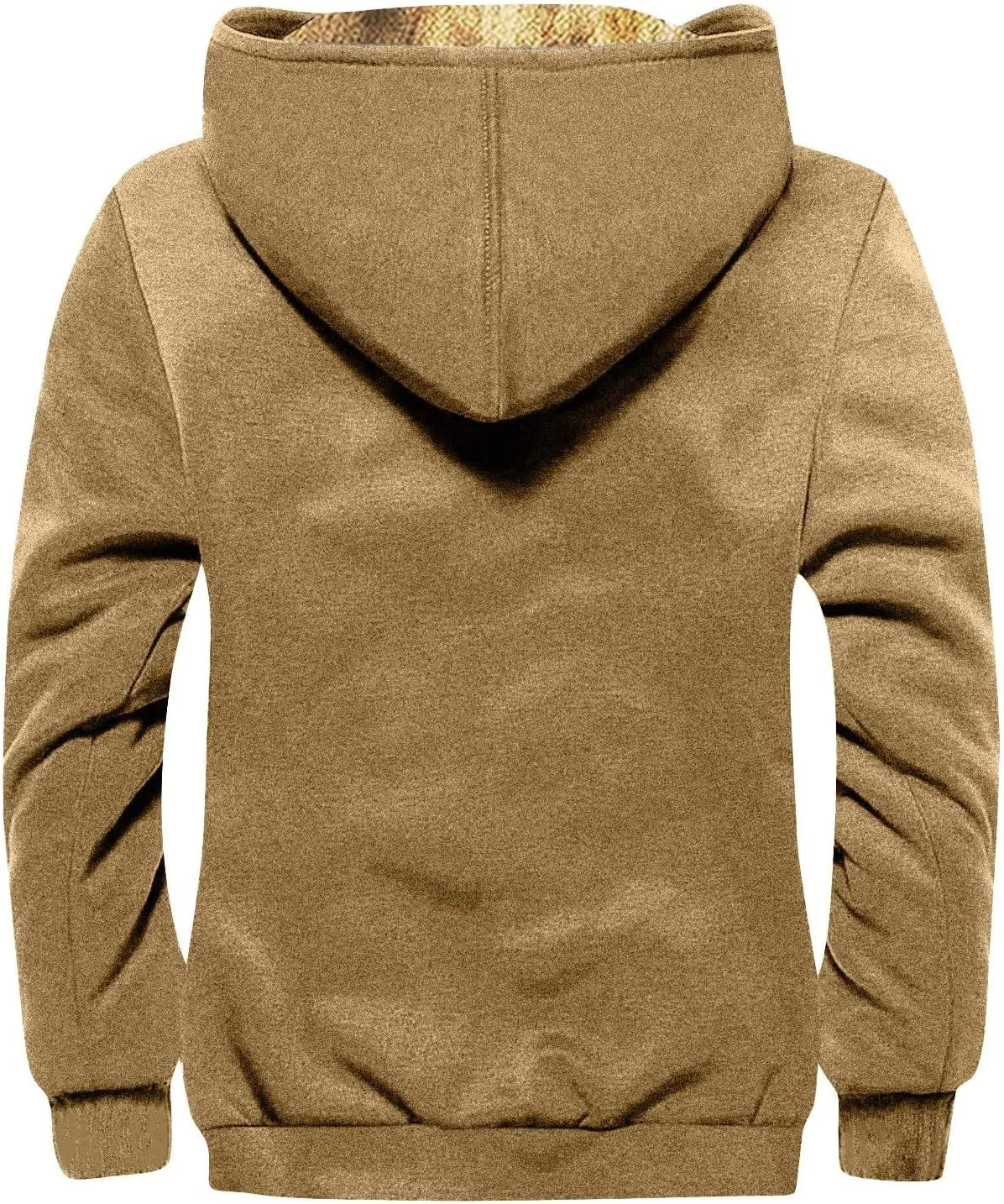 RTRDE Mens Work Jacket Fleece Sherpa Lined Hoodie Jackets Long Sleeve Printed Zip Up Winter Coats Work Jacket, M-7XL