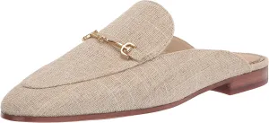 Sam Edelman Linnie Natural Golden Accented Slip On Rounded Toe Fashion Mules