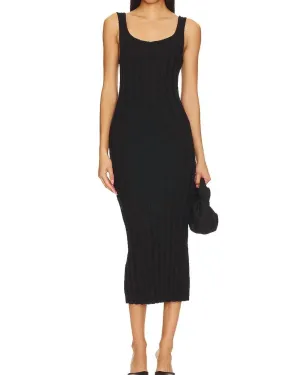 Santos Sweater Midi Dress In Black | Black