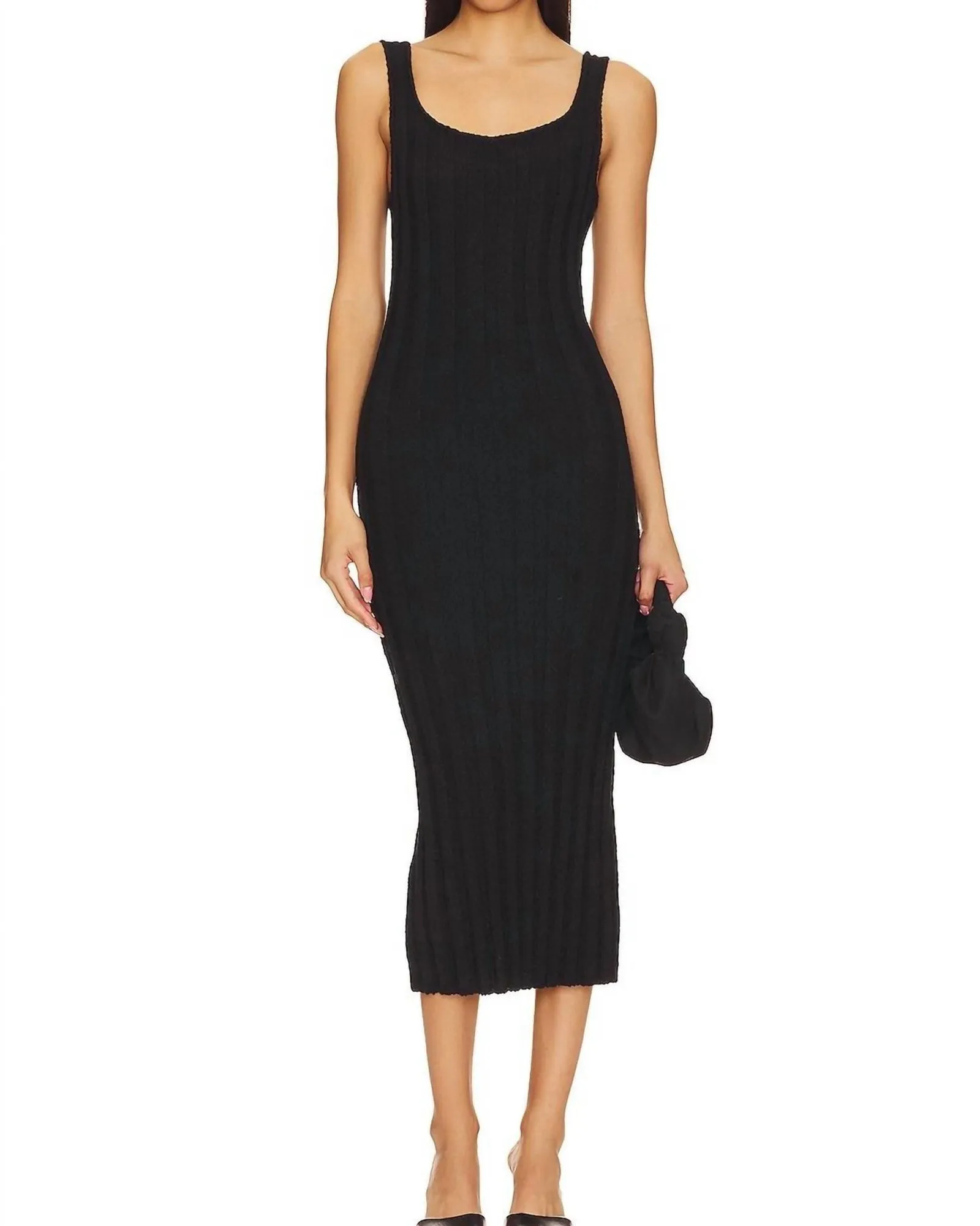 Santos Sweater Midi Dress In Black | Black