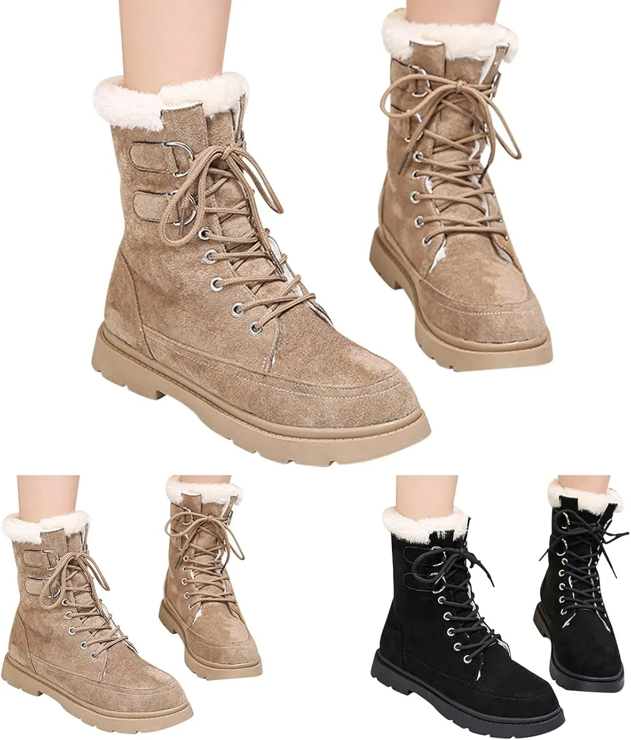 SBGMoSJ Waterproof Winter Boots Women Zipper Womens Winter Boots Waterproof Zipper Fuzzy Knee High Winter Boots for Women Women's Winter Boots Winter Dress Boot for Women 2023