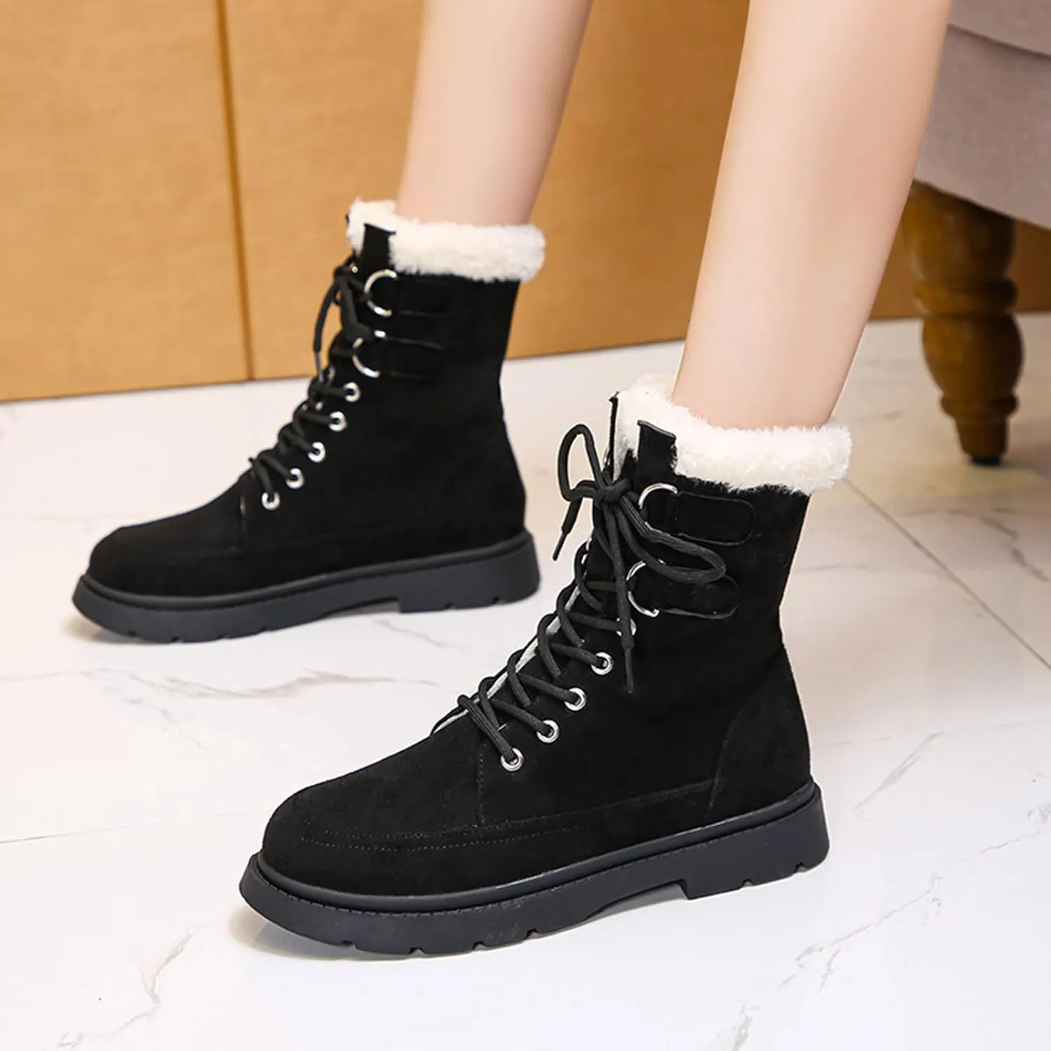 SBGMoSJ Waterproof Winter Boots Women Zipper Womens Winter Boots Waterproof Zipper Fuzzy Knee High Winter Boots for Women Women's Winter Boots Winter Dress Boot for Women 2023