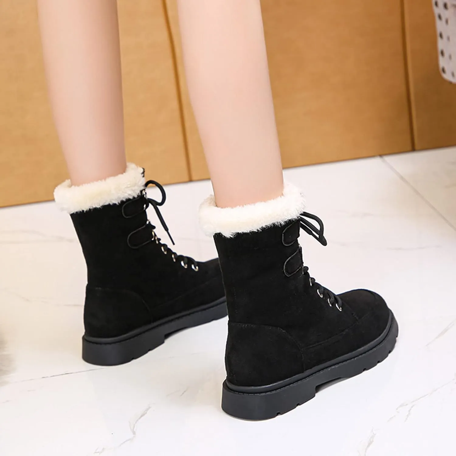 SBGMoSJ Waterproof Winter Boots Women Zipper Womens Winter Boots Waterproof Zipper Fuzzy Knee High Winter Boots for Women Women's Winter Boots Winter Dress Boot for Women 2023