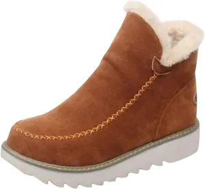 SBGMoSJ Winter Boots for Women Fashionable Women's Wide Width Waterproof Slip on Ankle Boots for Swollen Feet Winter Work Boots for Women Wide Width Women Boots Winter Ankle Botas Nieve Largas