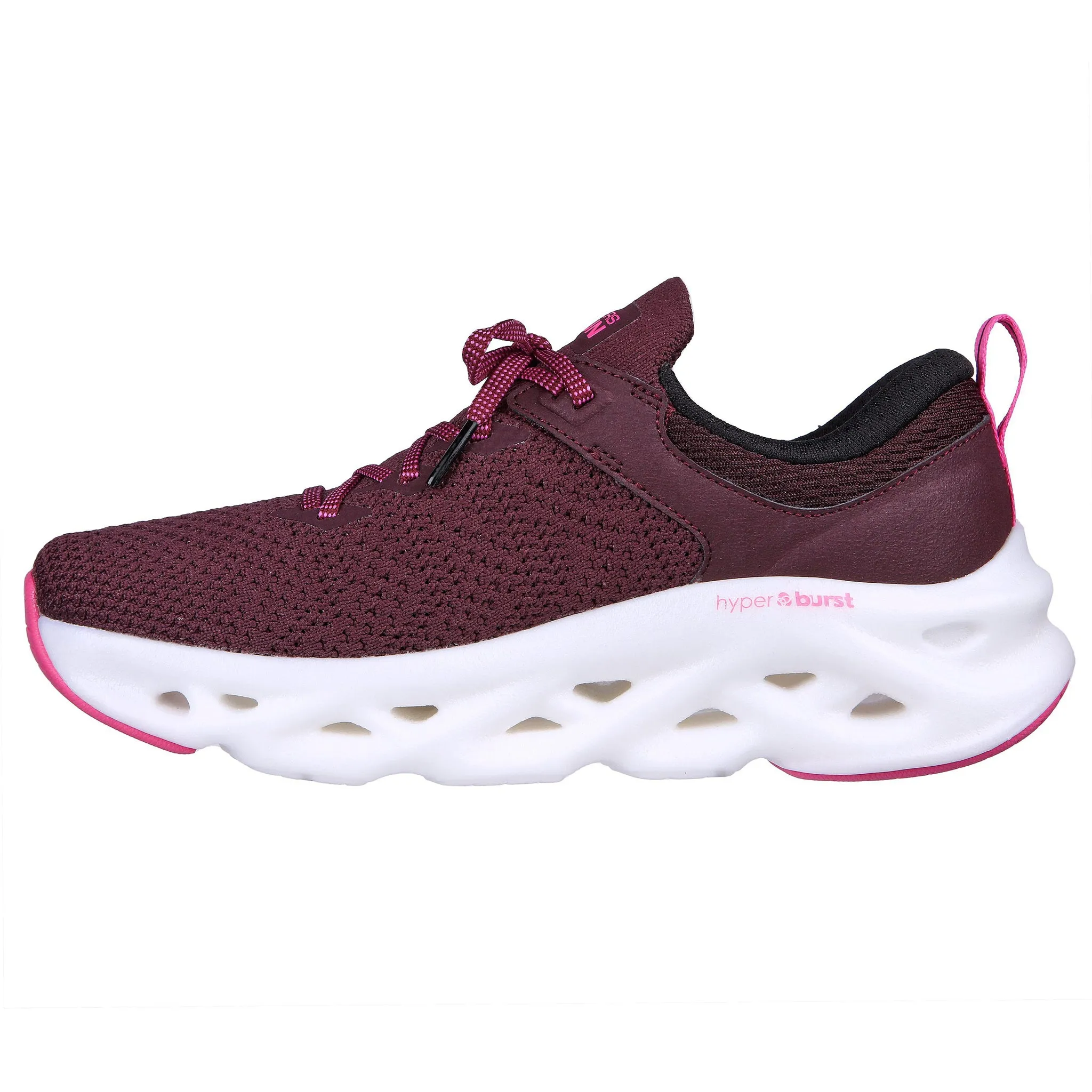 Skechers Women's 128793 GOrun Swirl Tech Dash Charge Burgundy Athletic Shoes