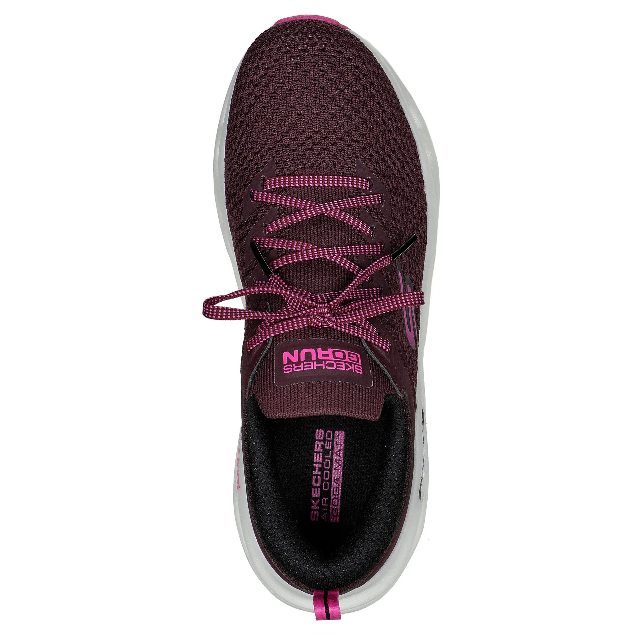 Skechers Women's 128793 GOrun Swirl Tech Dash Charge Burgundy Athletic Shoes