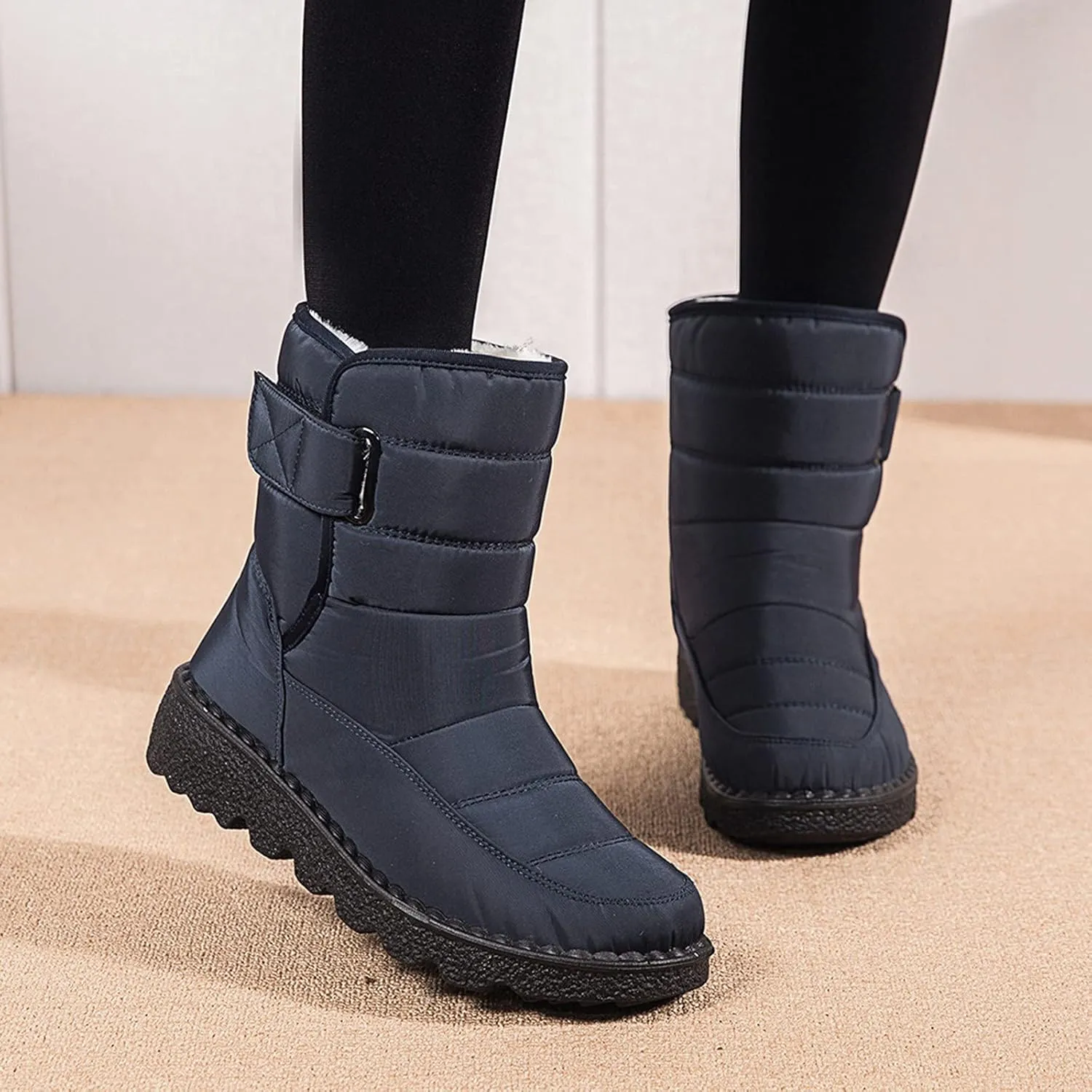 Slip on Winter Boots for Women Cute Snow Boot Women Wide Waterproof Winter Boots Slip on Womens Wide Snow Boots for Women Waterproof Botas De Invierno Contra Agua Mujer