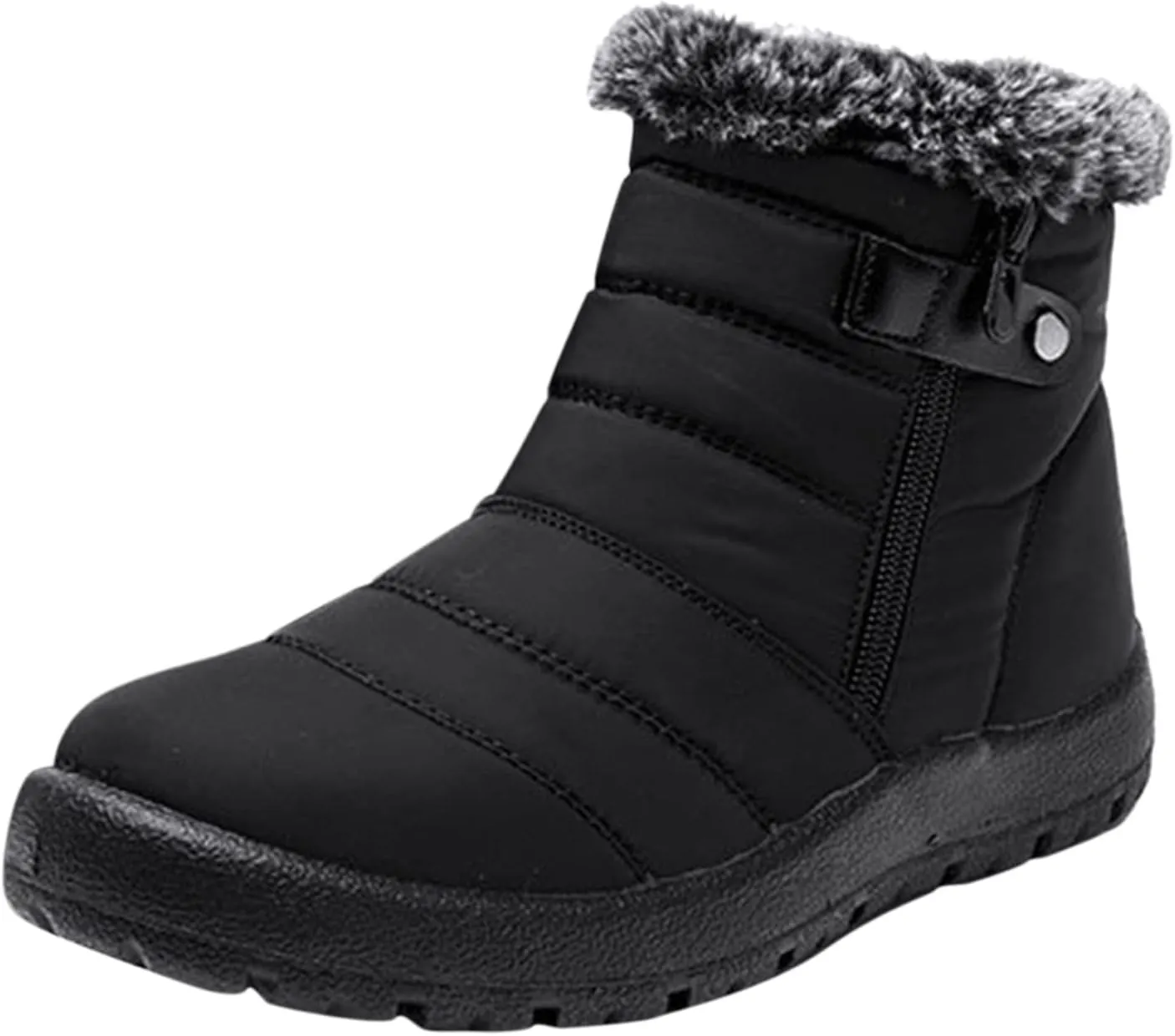 Slip on Winter Boots for Women Tall Snow Boots Women Size 9 Wide Calf Winter Booties for Women 2023 Womens Winter Fur Boots 8.5 Waterproof Womens Boots Lightweight