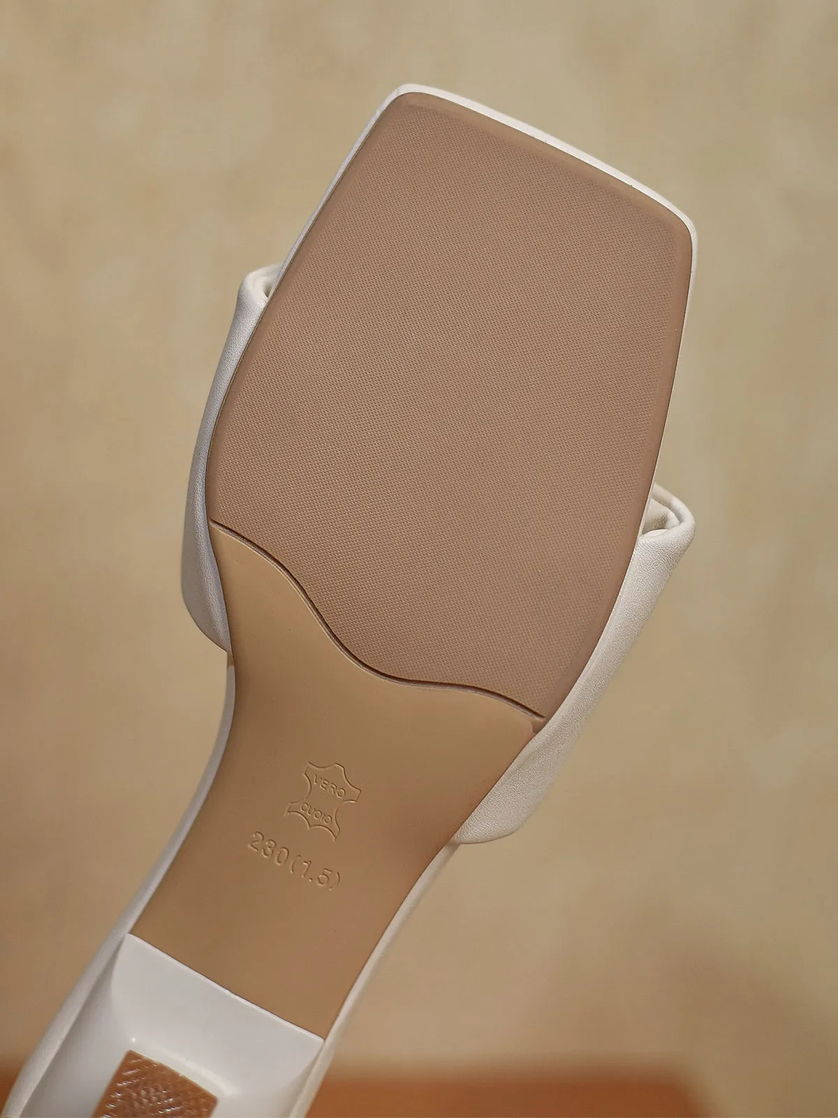 Square Toe High Heel Slippers