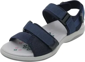 SuanlaTDS Orthopedic Wedge Sandals for Women with Arch Support Summer Beach Dressy Hook & Loop Open Toe Adjustable Ankle Strap Low Heels Platform Comfortable Outdoor Walking Shoes