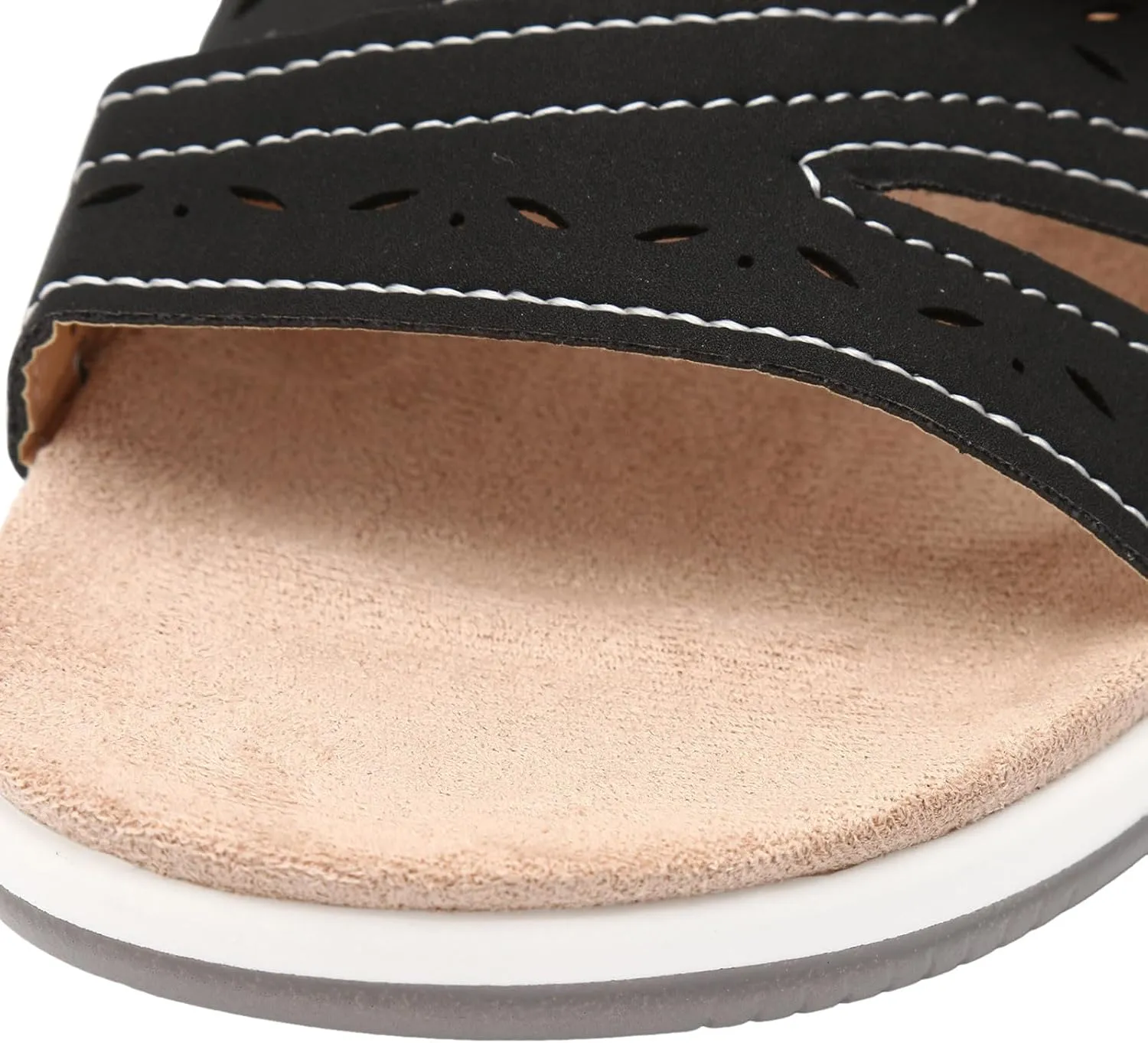 SuanlaTDS Women's Comfortable Orthopedic Sandals with Arch Support Adjustable Open Toe Orthotic Walking Shoes Flat Outdoor Casual Summer Beach Boho Platform Low Heels Slide Sandals