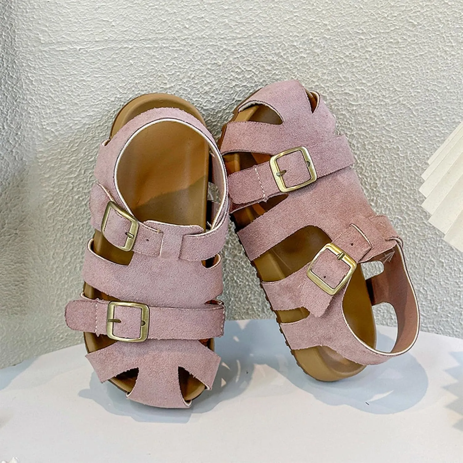 Summer Dress Shoes for Girls Children's Sandals For Girls Boys Closed Toe Shoes Babies Hollow And Breathable Lightweight Open Toe Beach Holiday Sandals