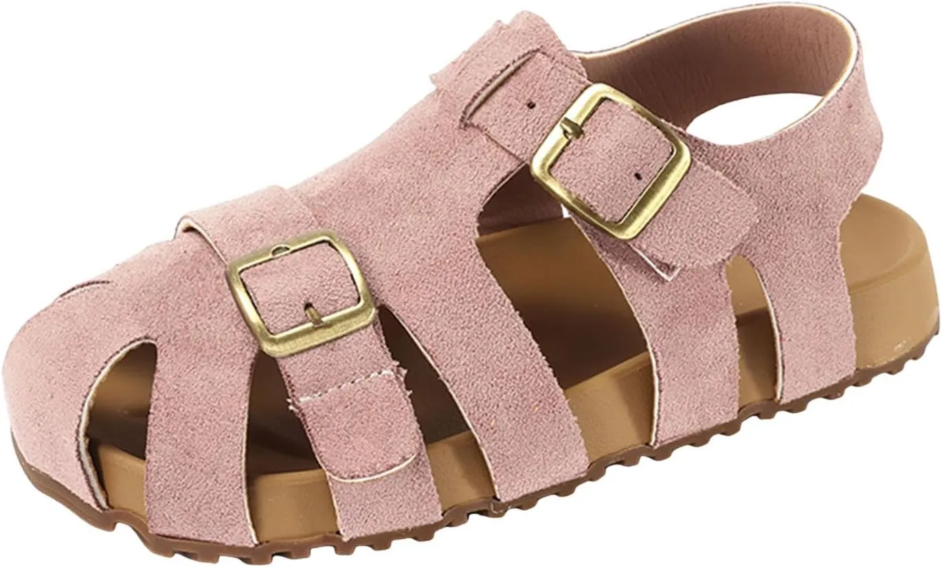 Summer Dress Shoes for Girls Children's Sandals For Girls Boys Closed Toe Shoes Babies Hollow And Breathable Lightweight Open Toe Beach Holiday Sandals