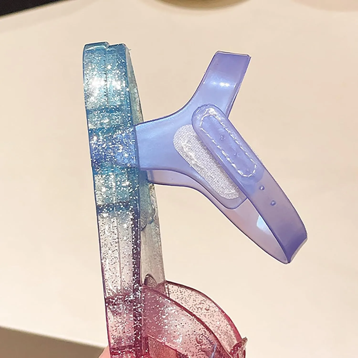 Summer Flat Dress Sandals Shoes Crystal Jelly Shoes Glitter Butterfly Children Sandals Summer Baby Rome Girls Adjustable Sporty Slides for The Beach and Pool