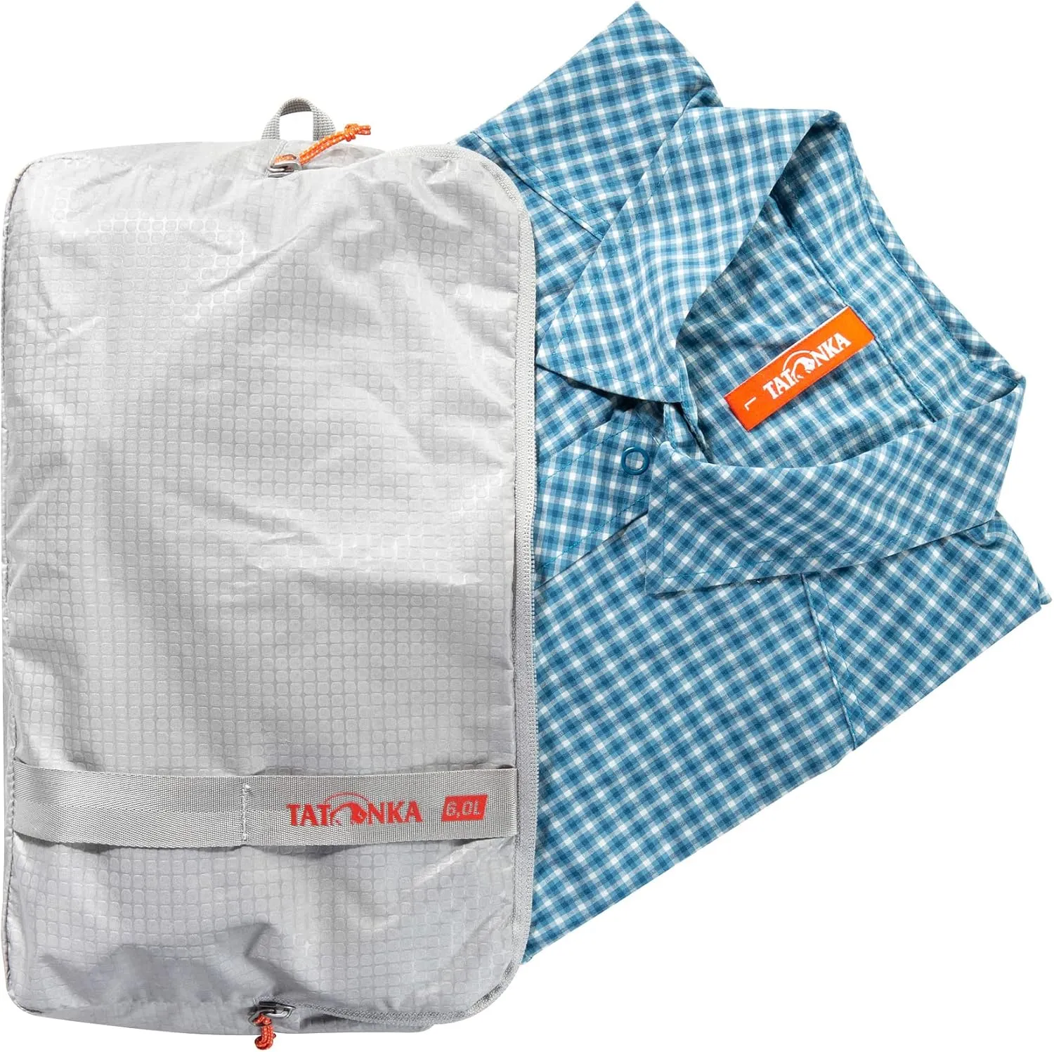 Tatonka Packing Cube Stuffing Bag Zip Set 3  Ultralight and Space-Saving Packing Bag Set with Zip  3 Bags in Various Sizes (Grey/Blue/Black)