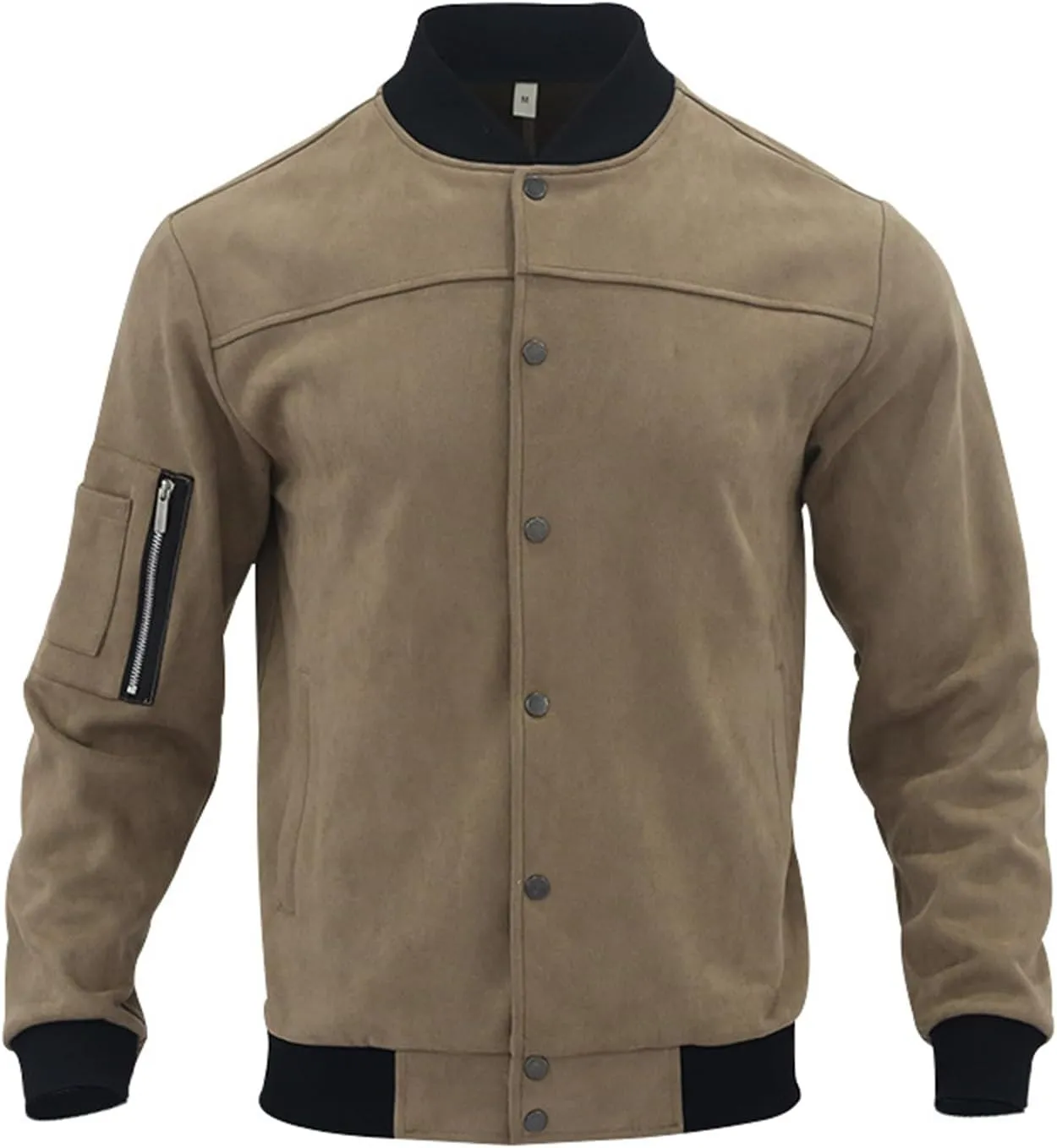 Thatrich Mens Cropped Bomber Jacket Lightweight Button Down Shirt Flight Motorcycle Jacket Faux Leather Vintage Jackets Coats