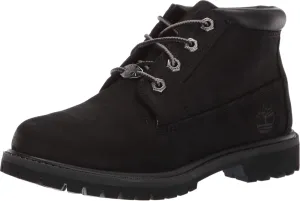 Timberland Nellie Chukka Boots for Women  Full Grain Leather Upper  Removable Footbed  Rubber Outsole Black Nubuck 9.5 B - Medium