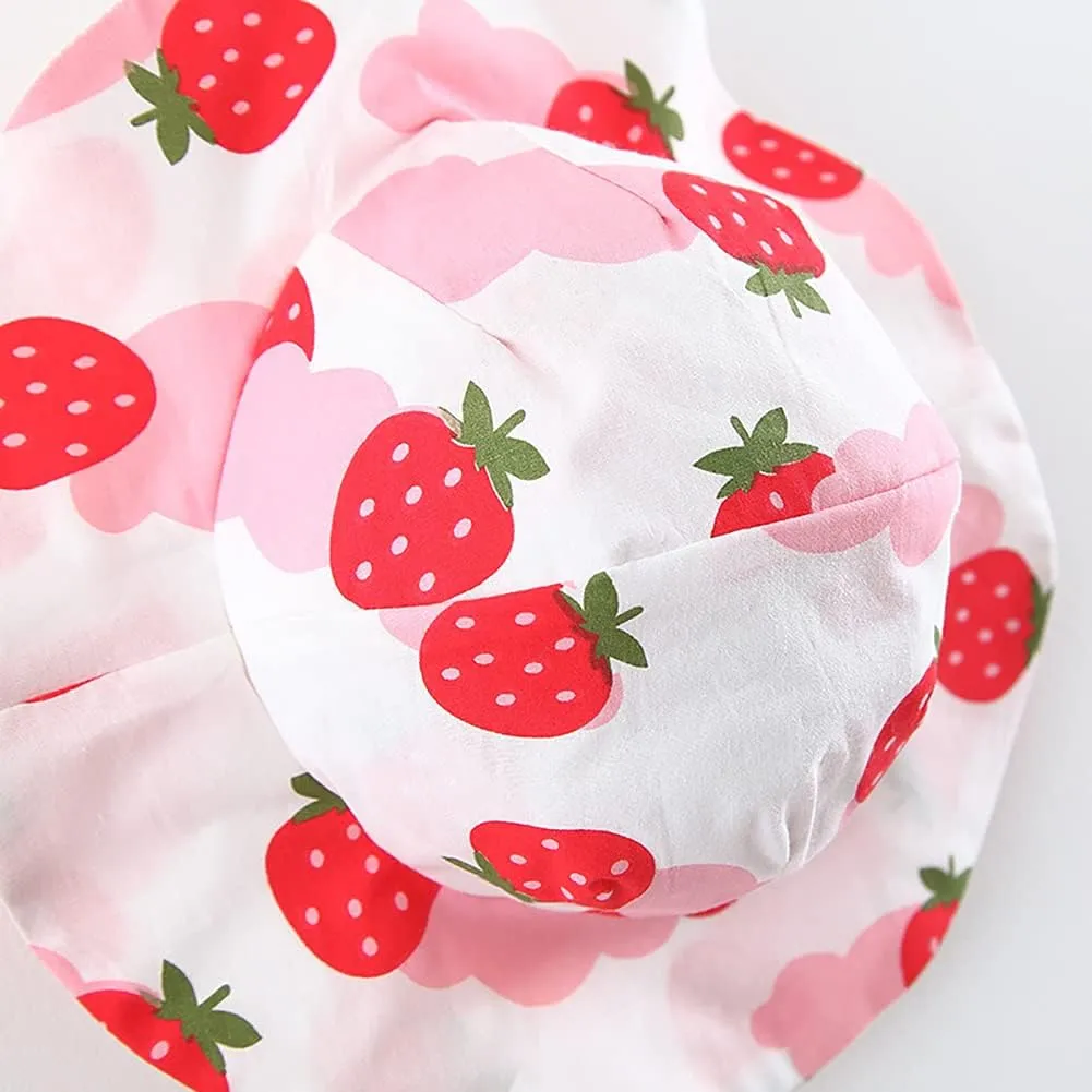 Toddler Girls Sleeveless Backless Tutu Dress with Sun Hat Baby Summer Outfits Sundress Princess Birthday Party Dress
