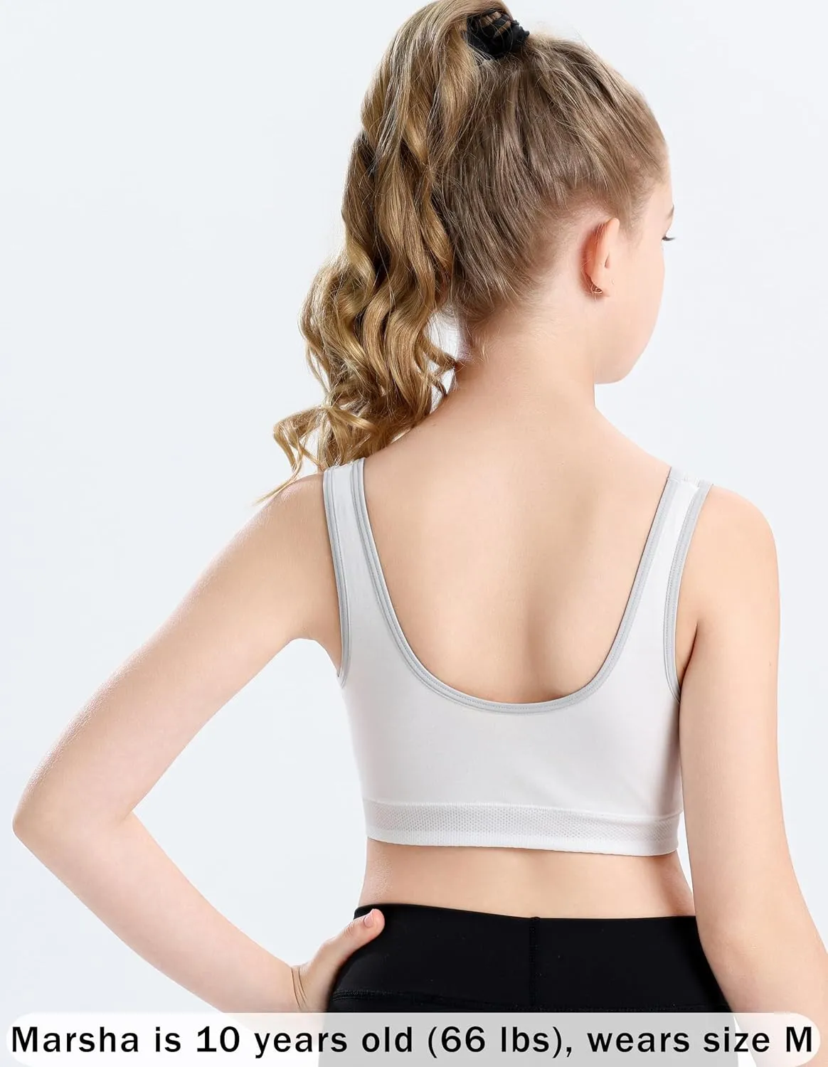 Training Bras for Girls 8-14 Seamless Cotton Girls Bras with Breathable Pads Sports Bras Ultra Breathable Soft