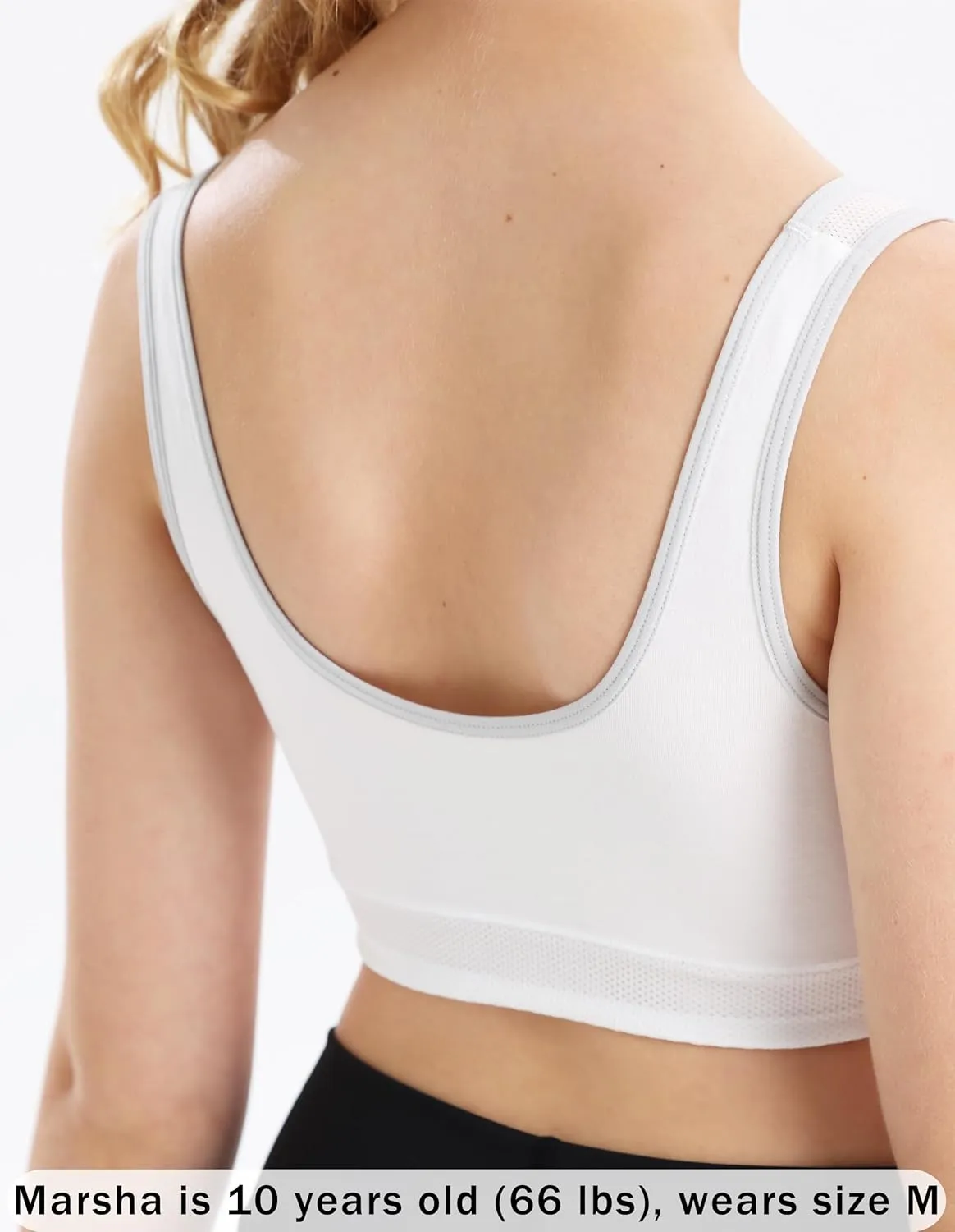 Training Bras for Girls 8-14 Seamless Cotton Girls Bras with Breathable Pads Sports Bras Ultra Breathable Soft