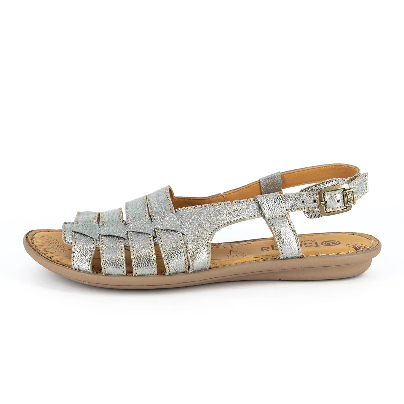 Umaluki : Ladies Leather Sandal in Tallio Grid