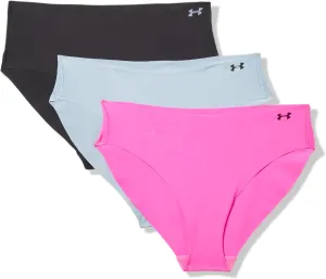 Under Armour Women's 3-Pack Pure Stretch No Show Bikini Underwear, All-Day Comfort & Ultra-Soft Fit