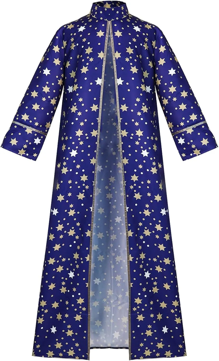 Unisex Wizard Costume Adult Wizard Cosplay Witch Cloak Stars Magician Cape and Hat Halloween Outfits