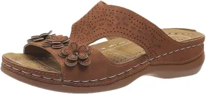 Wedge Sandals for Women 2025 Summer Arch Support Orthopedic Slippers, Hollow Breathable Holes Flowers Sandals Fish Mouth Open Toe Slippers Beach Casual Walking Slipper