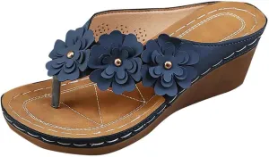 Wedge Sandals for Women Dressy Platform Low Heels Flip Flops with Arch Support Summer Comfortable Casual Slip On Walking Wedges Sandal