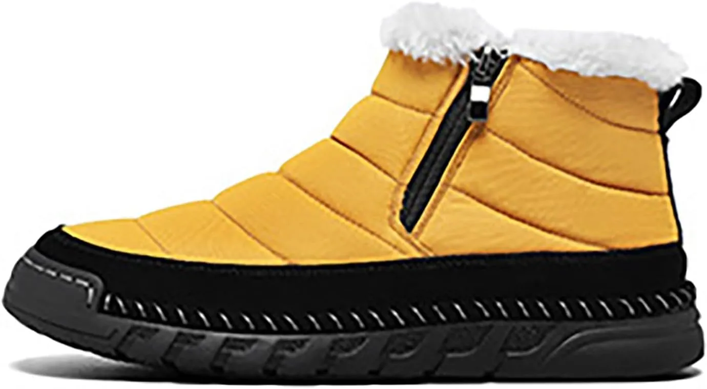 White Furry Snow Boots for Women Short Black Snow Boots Women Fur Lined Boots Womens Warm Boots Womens Winter Boots Waterproof Insulated Ankle Early Prime of Day Deals 2024